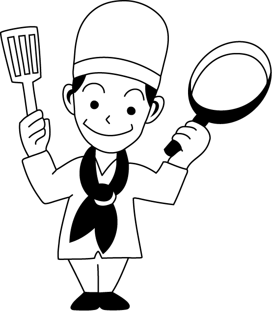 食で働く人21-コック イラスト