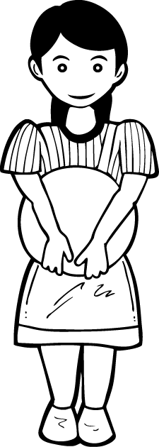 食で働く人22-ウエイトレス イラスト