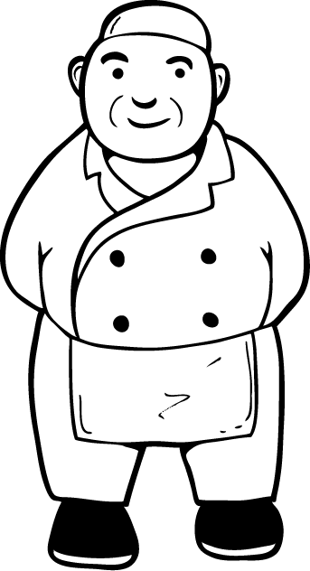 食で働く人23-料理人 イラスト