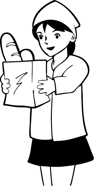 食で働く人29-パン屋 イラスト