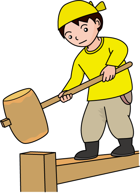 建築01-棟上げ イラスト