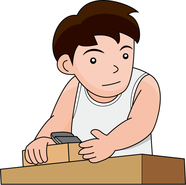 建築04-鉋(カンナ) イラスト