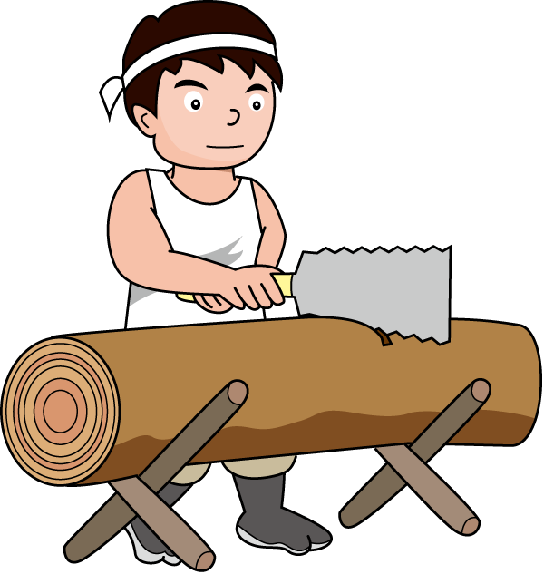 建築13-のこぎり イラスト