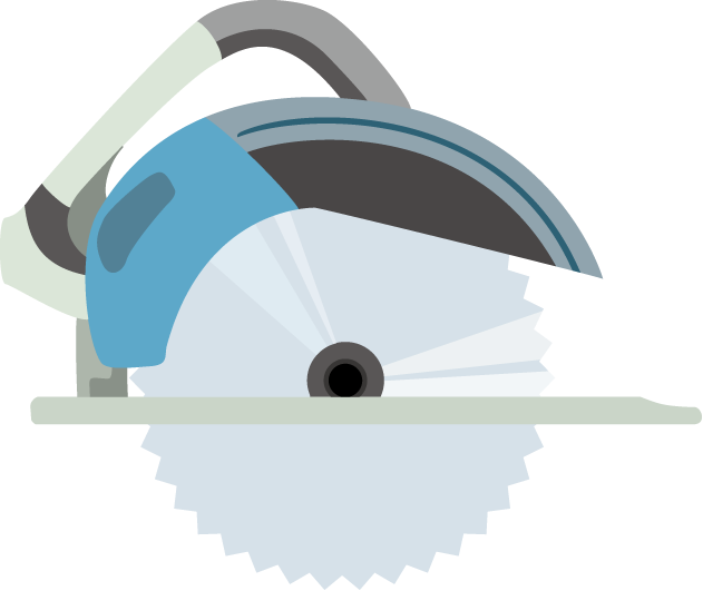 建築20-電動のこぎりイラスト