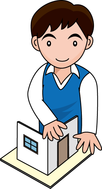 建築27-建築模型 イラスト