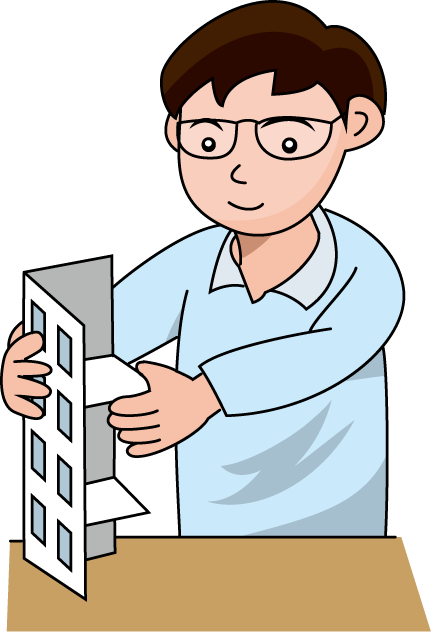 建築28-建築模型 イラスト
