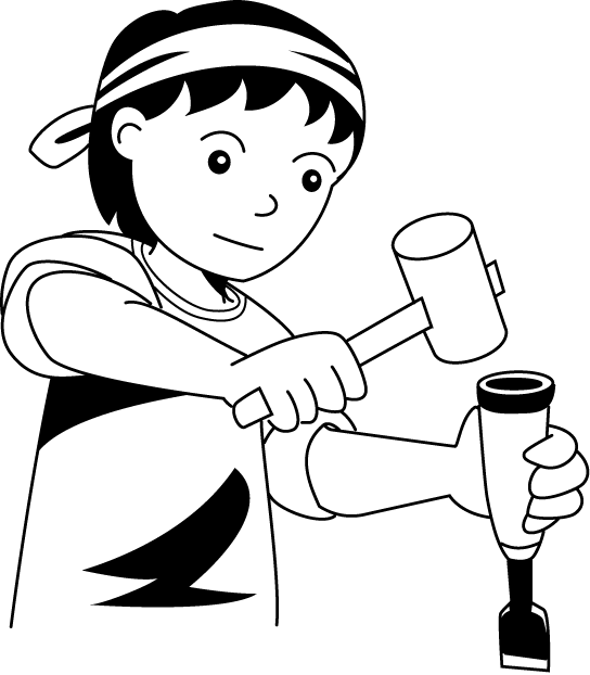 建築05-鑿(ノミ) イラスト