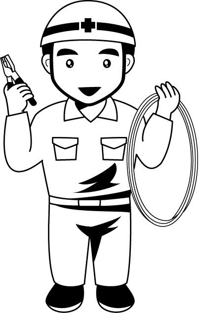 建築08-電気工事 イラスト