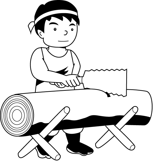 建築13-のこぎり イラスト