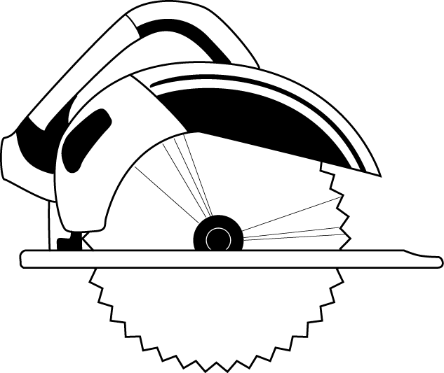 建築20-電動のこぎりイラスト