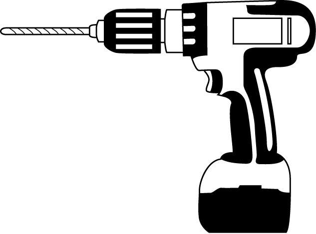 建築22-電動ドリル イラスト