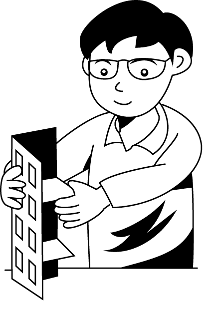 建築28-建築模型 イラスト