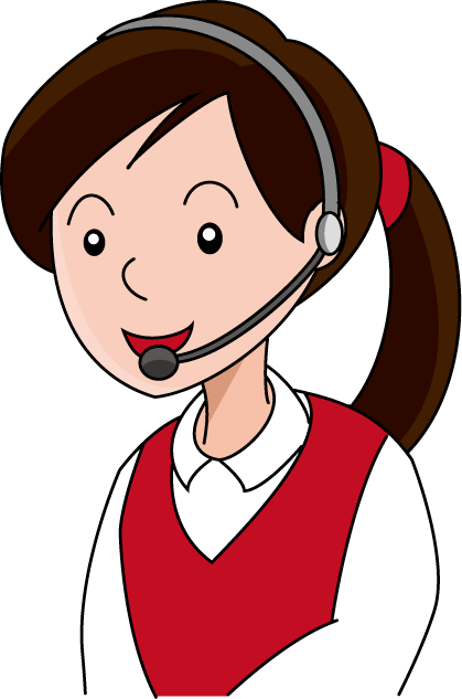 金融機関11-オペレーター イラスト