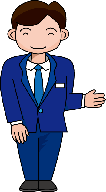 金融機関16-案内係 イラスト