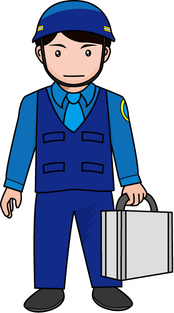 金融機関19-現金輸送イラスト