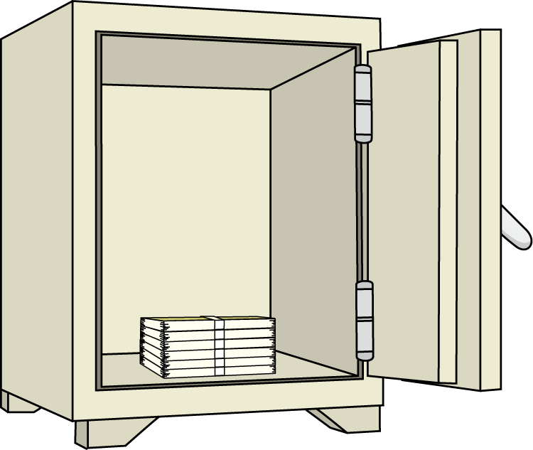 金融機関25-金庫イラスト