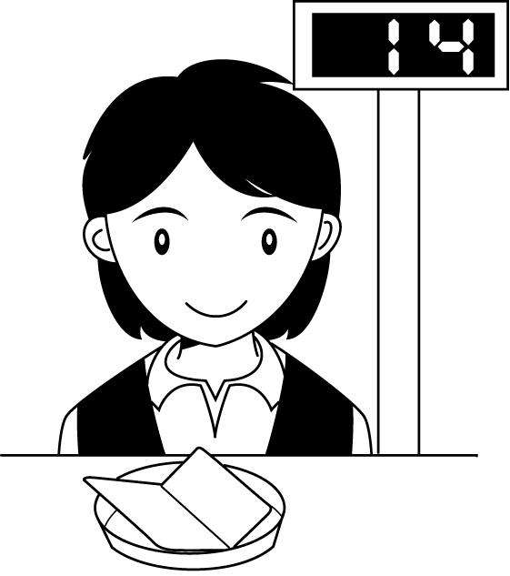 金融機関08-銀行窓口 イラスト