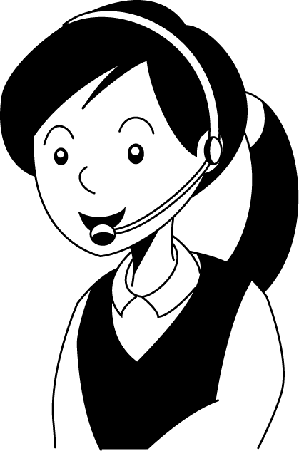 金融機関11-オペレーター イラスト