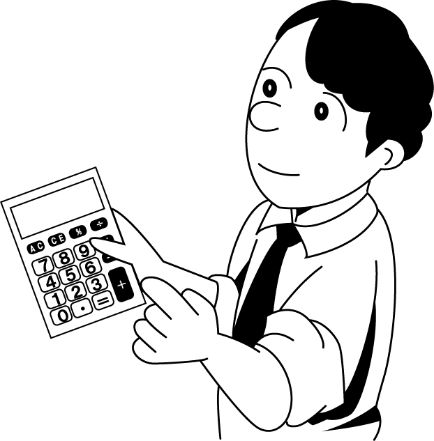 金融機関15-金額提示 イラスト