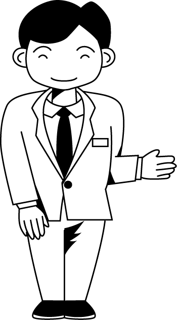 金融機関16-案内係 イラスト