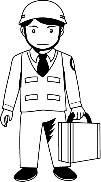 金融機関19-現金輸送イラスト