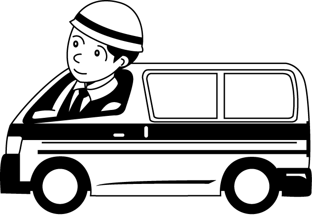 金融機関20-現金輸送車 イラスト