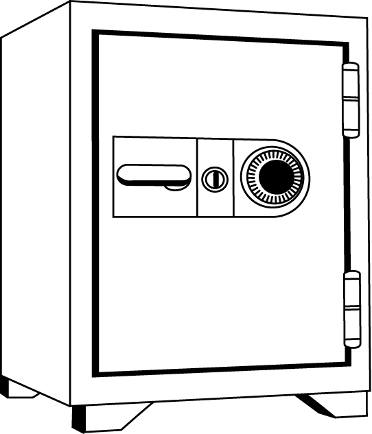 金融機関24-金庫イラスト