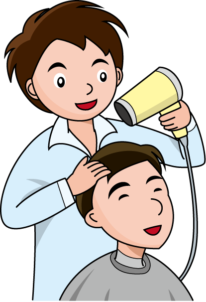 美容01-ブロー イラスト