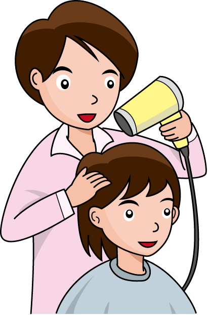 美容02-ブロー イラスト