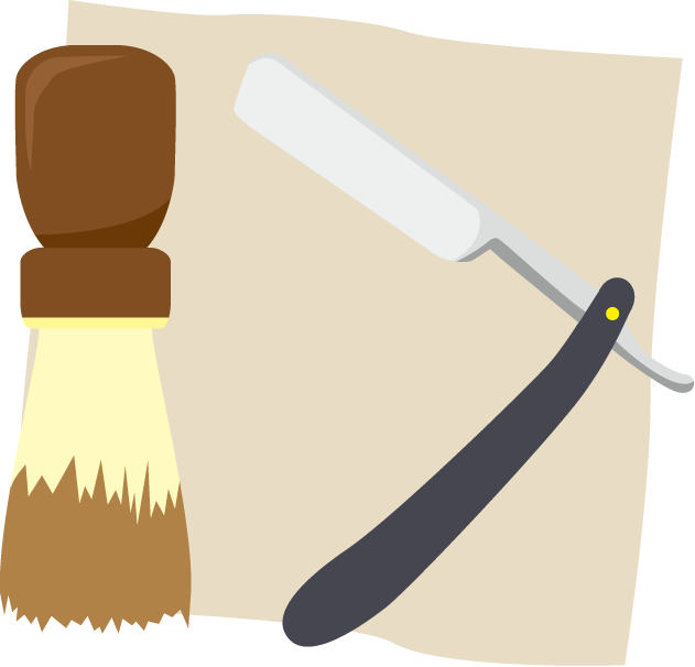 美容11-シェービング イラスト