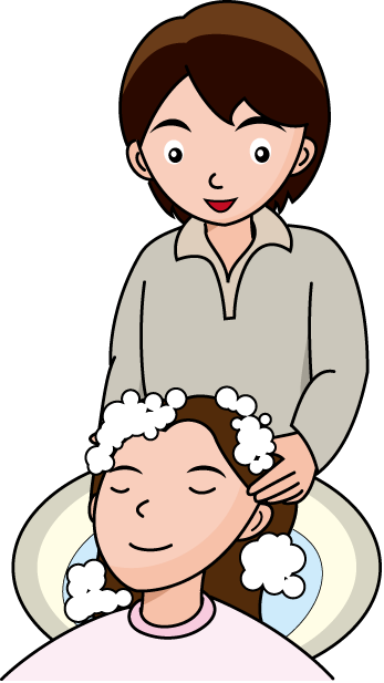 美容21-洗髪 イラスト