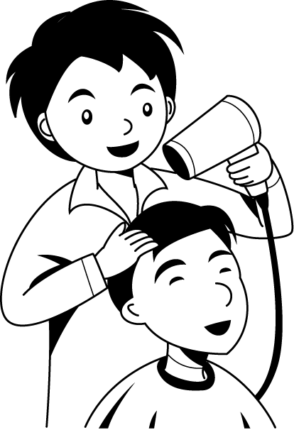 美容01-ブロー イラスト