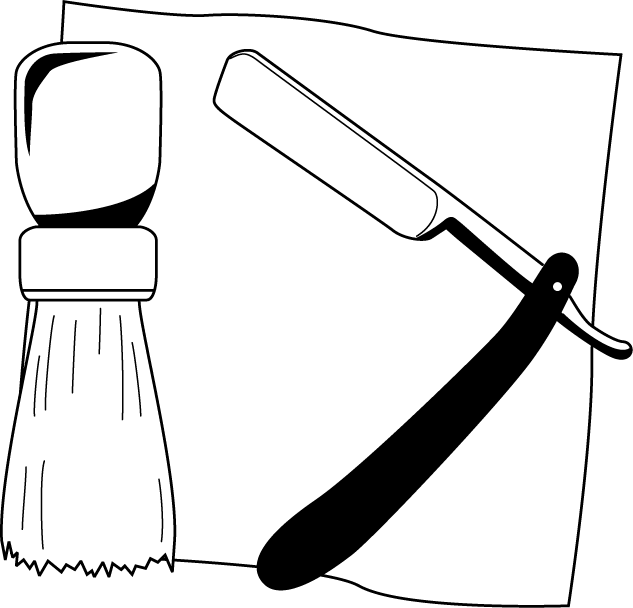 美容11-シェービング イラスト