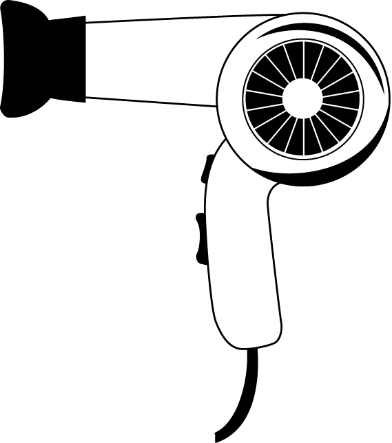 美容14-ドライヤー イラスト