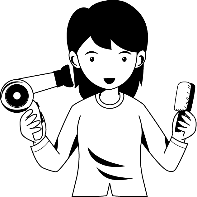 美容18-理髪師 イラスト