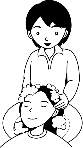 美容21-洗髪 イラスト