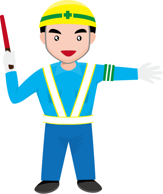 土木工事05-交通整理 イラスト