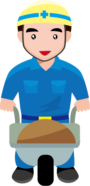 土木工事08-現場作業員 イラスト