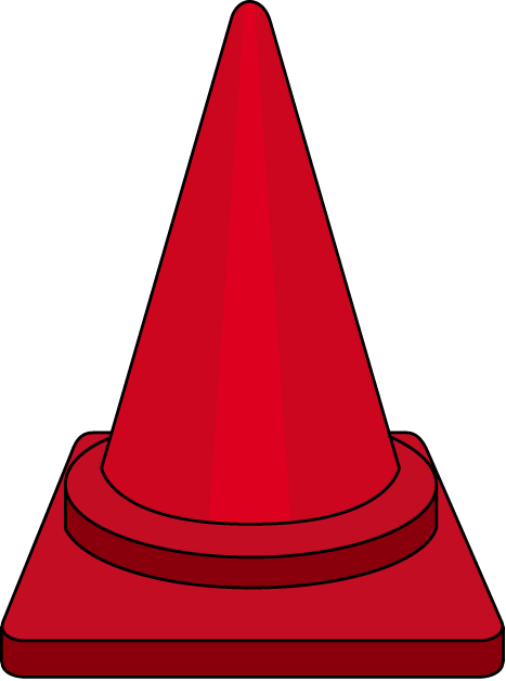 土木工事14-セフティコーン イラスト