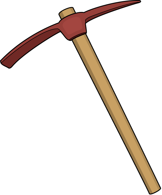 土木工事18-つるはし イラスト