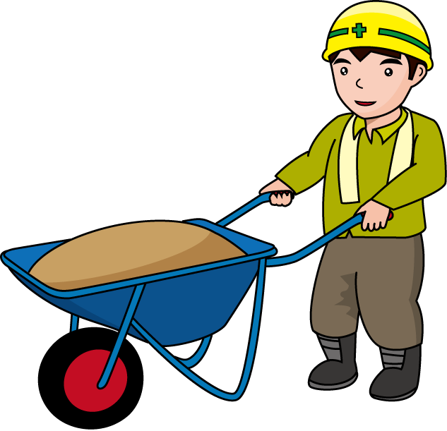土木工事27-一輪車 イラスト