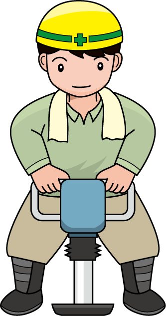 土木工事29-ランマー イラスト