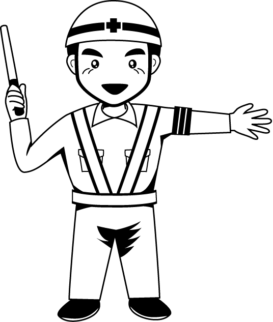 土木工事05-交通整理 イラスト