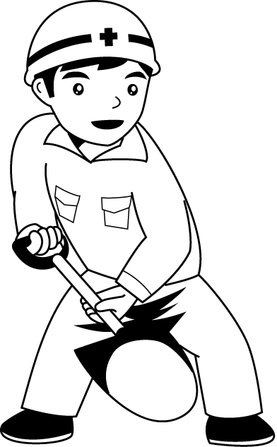 土木工事11-穴を掘る イラスト