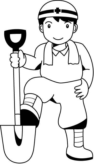 土木工事12-休憩する イラスト