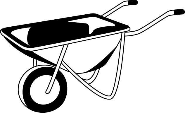 土木工事13-一輪車 イラスト