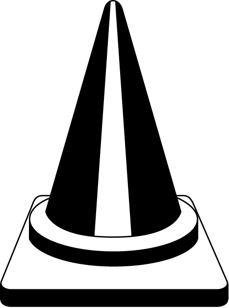 土木工事14-セフティコーン イラスト