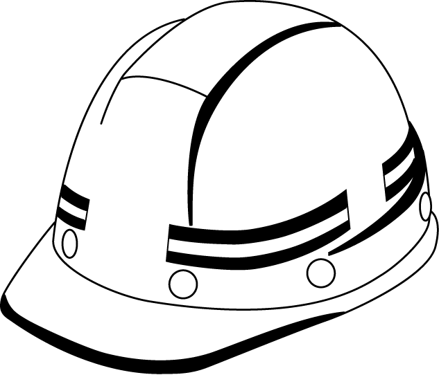 土木工事16-ヘルメット イラスト