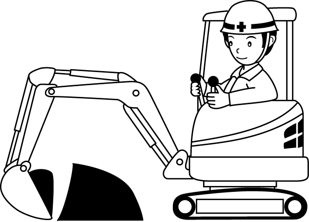 土木工事24-ショベルカー イラスト