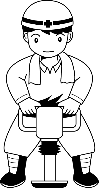 土木工事29-ランマー イラスト